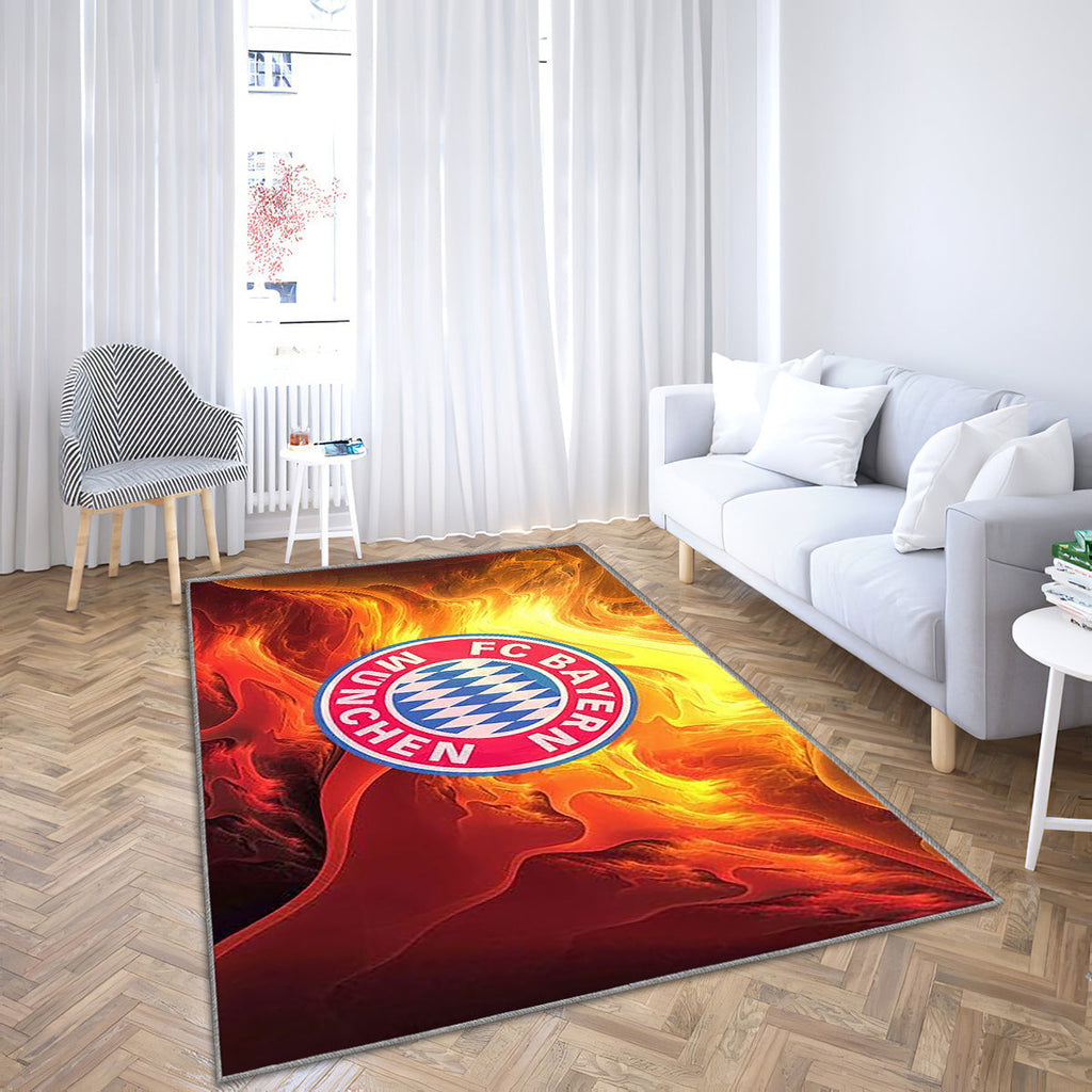 Feuerrot Bayer München Teppich, Teppiche - Outdoor Teppich, Teppich Wohnzimmer, Küchenteppich, Kinderzimmer, Modern