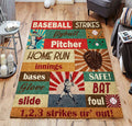 Baseball Ccc19101966 Teppich, Teppiche - Outdoor Teppich, Teppich Wohnzimmer, Küchenteppich, Kinderzimmer, Modern