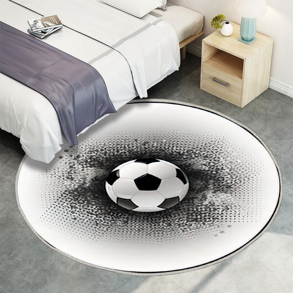 Fußball Teppich Rund, Teppiche - Outdoor Teppich Rund, Teppich Wohnzimmer, Carpet, Rug