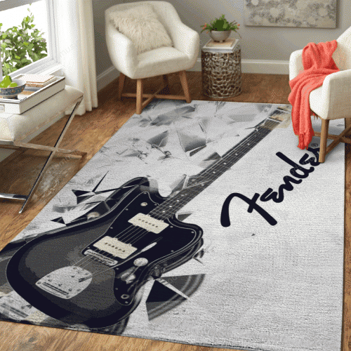 Guitar Fender 4 Musikstudio für Fans Teppich, Teppiche - Outdoor Teppich, Teppich Wohnzimmer, Küchenteppich, Kinderzimmer, Modern