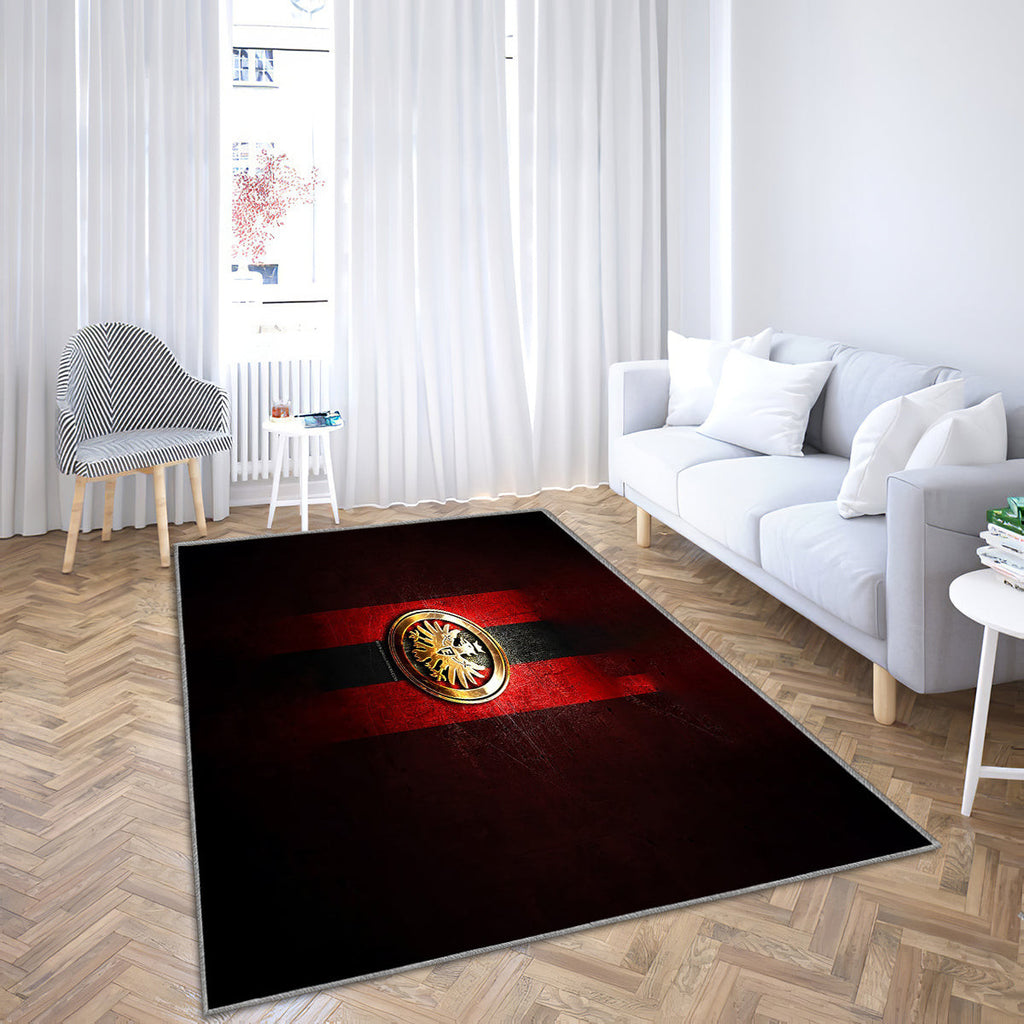 Eintracht Frankfurt Teppich, Teppiche - goldenes Logo Outdoor Teppich, Bundesliga Teppich Wohnzimmer, Küchenteppich, Kinderzimmer, Modern