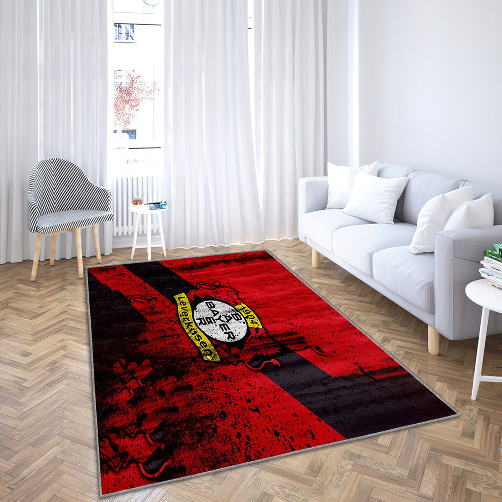 FC Bayer 04 Leverkusen Logo Teppich, Teppiche - Outdoor Teppich, Teppich Wohnzimmer, Küchenteppich, Kinderzimmer, Modern