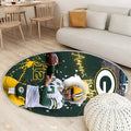 Aaron Rodgers Teppich Rund, Teppiche - Fußball Outdoor Teppich Rund, grüne Bucht Teppich Wohnzimmer, Carpet, Rug