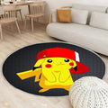 Pikachu Teppich Rund, Teppiche - Pokémon Outdoor Teppich Rund, Teppich Wohnzimmer, Carpet, Rug