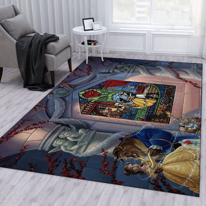 Verzauberte Liebe Disney Teppich, Teppiche - Outdoor Teppich, Teppich Wohnzimmer, Küchenteppich, Kinderzimmer, Modern