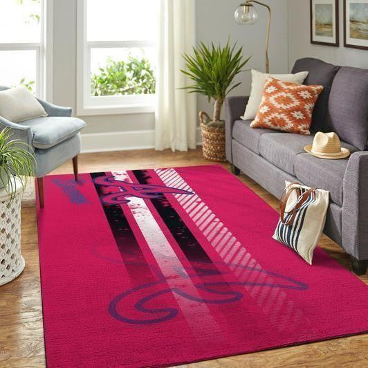 Atlanta Braves Area Mlb-Baseballteam Logo010 Teppich, Teppiche - Outdoor Teppich, Teppich Wohnzimmer, Küchenteppich, Kinderzimmer, Modern