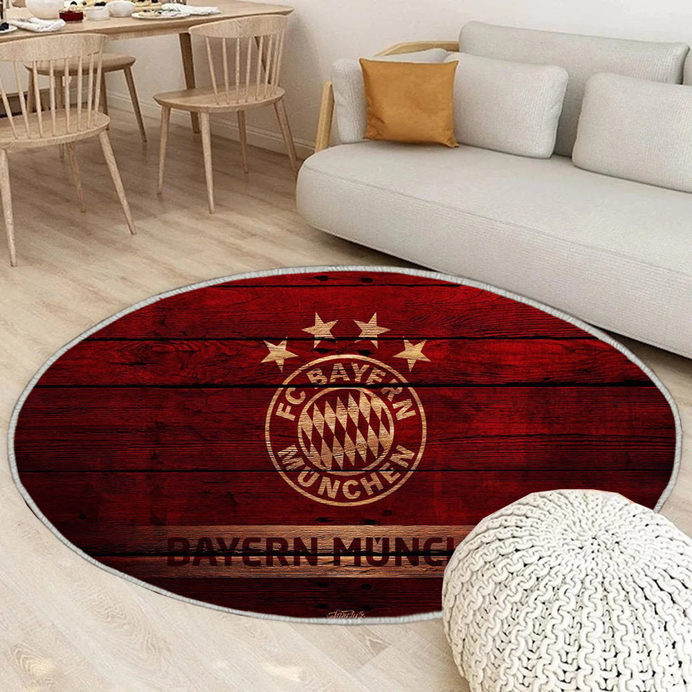Bayer München Fußball Teppich Rund, Teppiche - Outdoor Teppich Rund, Teppich Wohnzimmer, Carpet, Rug