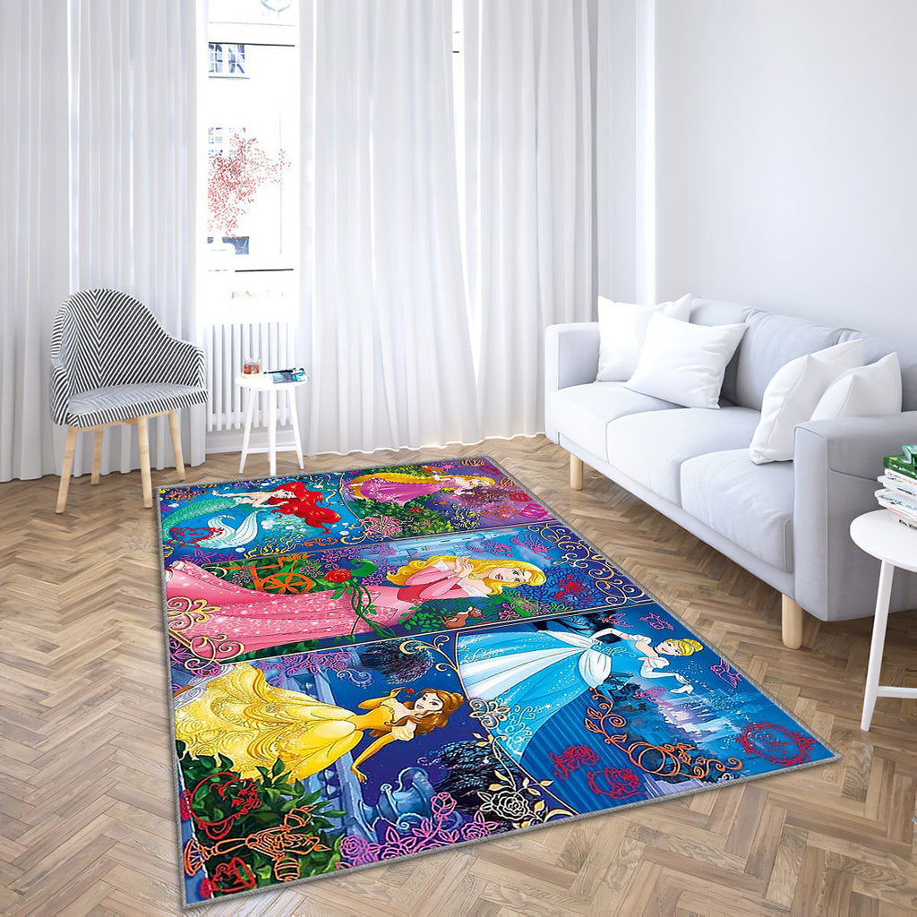 Disney Prinzessinnen Teppich, Teppiche - Rapunzel Outdoor Teppich, Teppich Wohnzimmer, Küchenteppich, Kinderzimmer, Modern