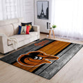 Baltimore Orioles Mlb Team Logo Bereich Sport im Holzstil Teppich, Teppiche - Outdoor Teppich, Teppich Wohnzimmer, Küchenteppich, Kinderzimmer, Modern