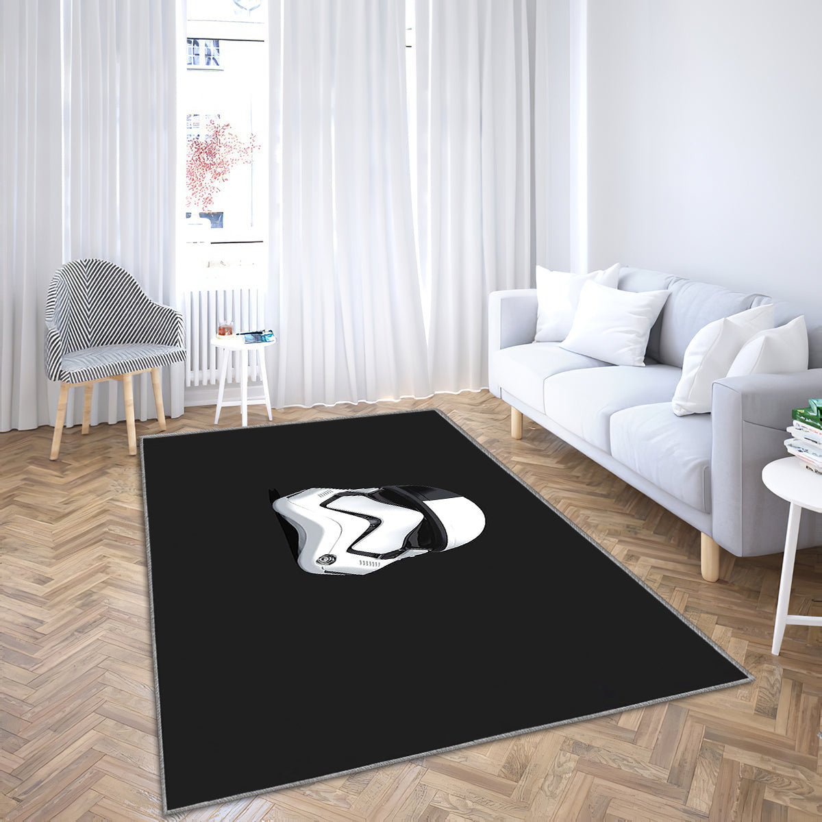Stormtrooper Helm Star Wars Teppich, Teppiche - Outdoor Teppich, Teppich Wohnzimmer, Küchenteppich, Kinderzimmer, Modern
