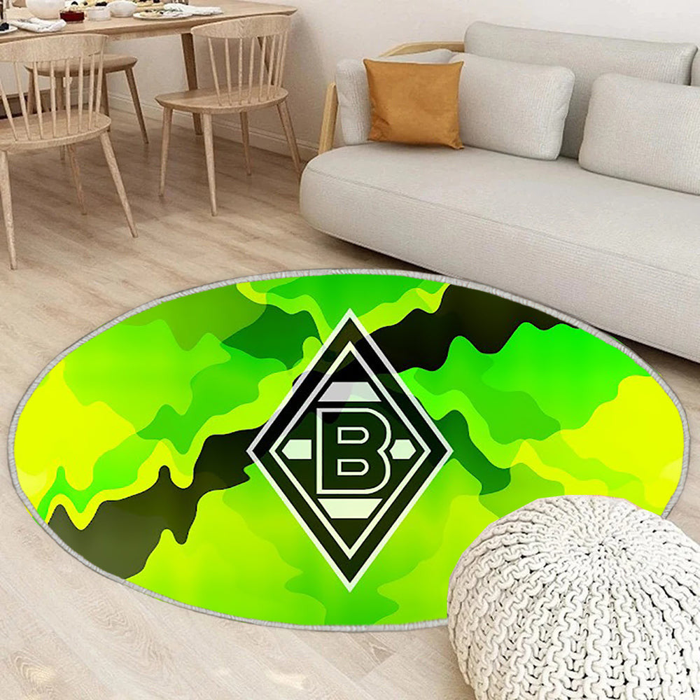 Borussia Mönchengladbach Deutsch Teppich Rund, Teppiche - Outdoor Teppich Rund, Teppich Wohnzimmer, Carpet, Rug