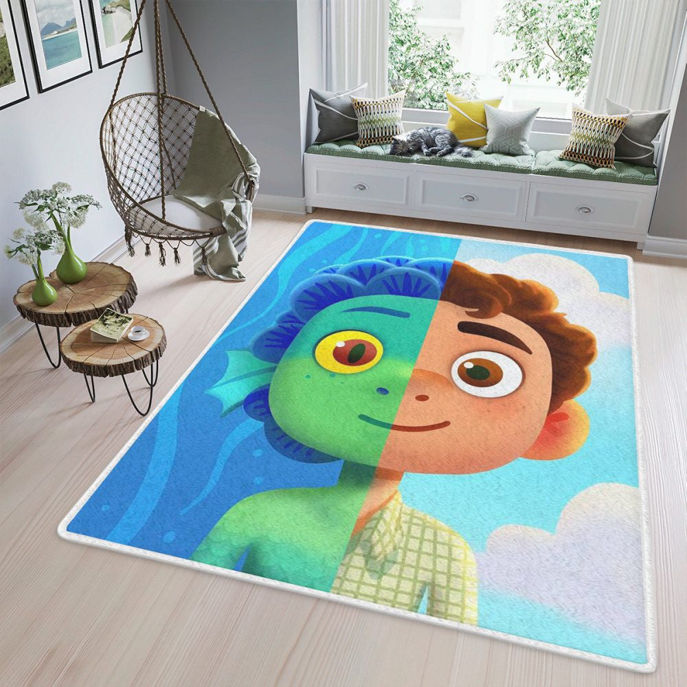 Gesicht Luca Fantasy Film Walt Disney Studios Filme Geschenk Fan Teppich, Teppiche - Outdoor Teppich, Teppich Wohnzimmer, Küchenteppich, Kinderzimmer, Modern