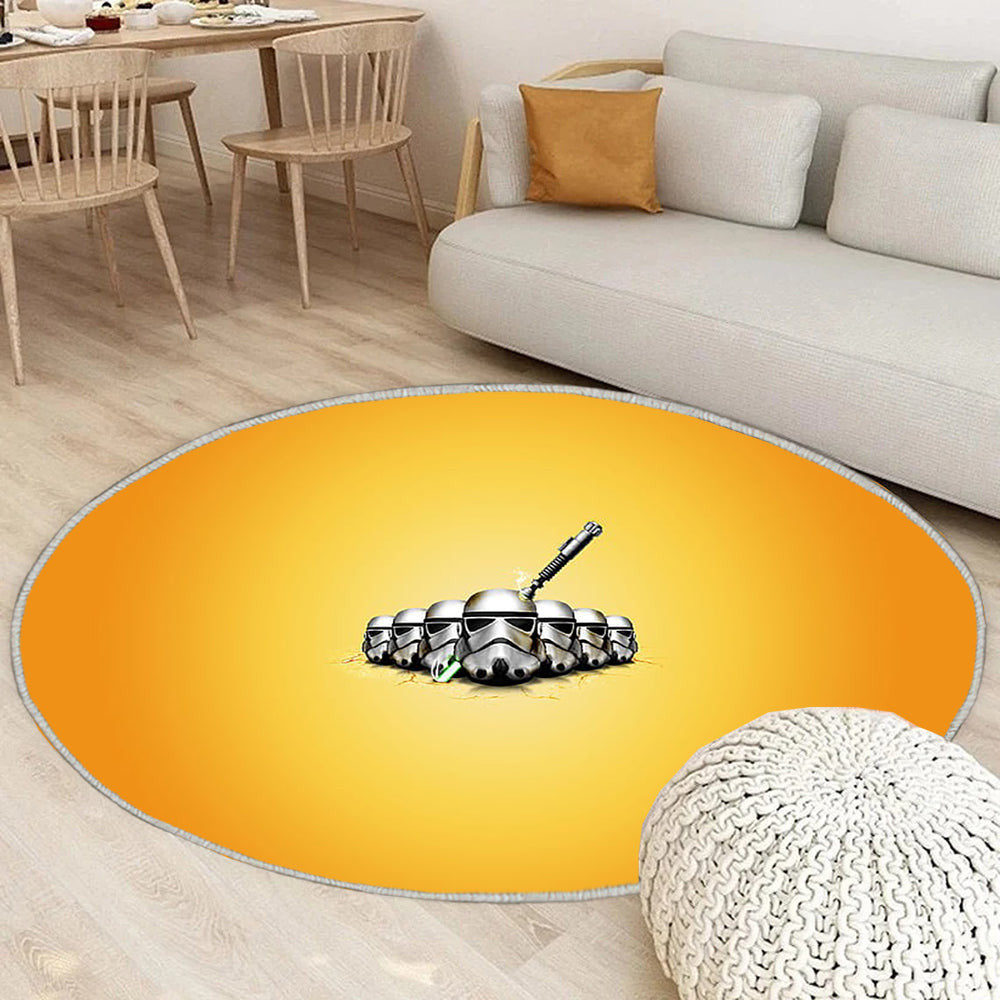 Minimales Star Wars Logo Teppich Rund, Teppiche - Outdoor Teppich Rund, Teppich Wohnzimmer, Carpet, Rug