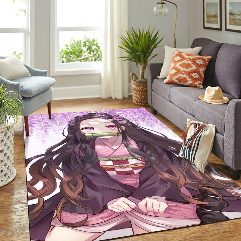Dämonentöter Kimetsu No Yaiba Kamado Nezuko 12 Teppich, Teppiche - Outdoor Teppich, Teppich Wohnzimmer, Küchenteppich, Kinderzimmer, Modern
