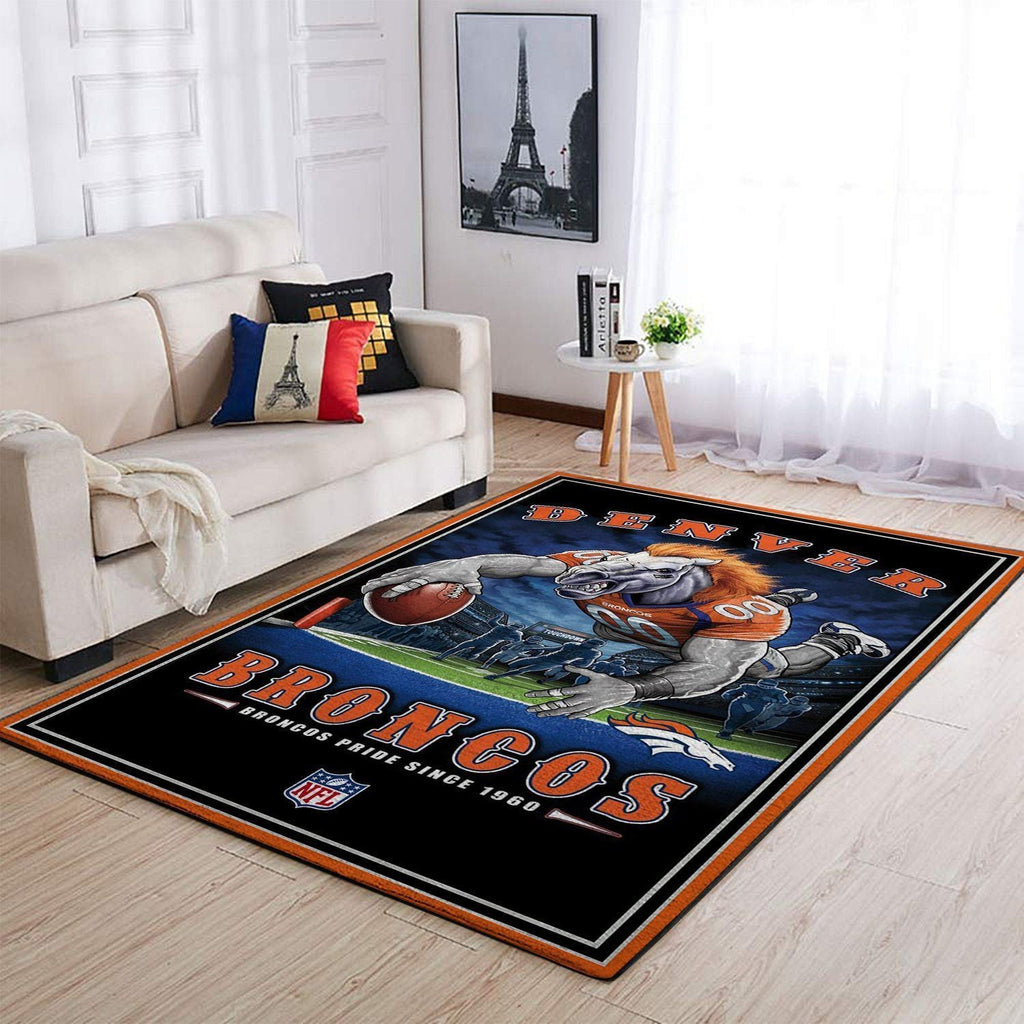 Denver Broncos Nfl Team Pride Rechteckbereich Teppich, Teppiche - Outdoor Teppich, Teppich Wohnzimmer, Küchenteppich, Kinderzimmer, Modern