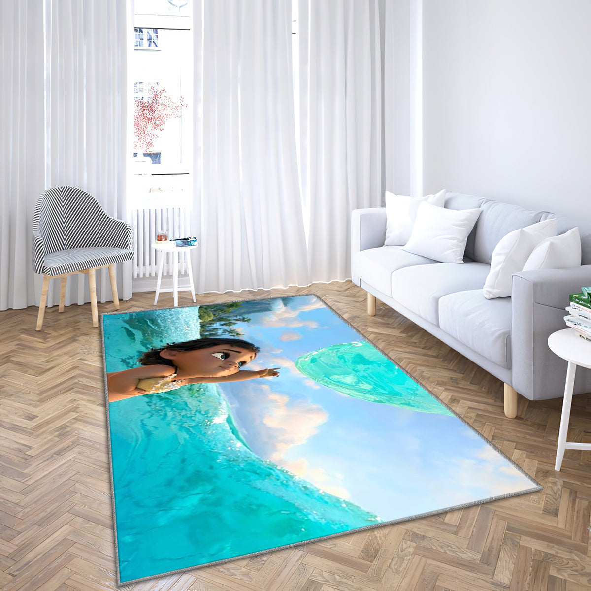 Disney Prinzessin Baby Vaiana Teppich, Teppiche - Outdoor Teppich, Teppich Wohnzimmer, Küchenteppich, Kinderzimmer, Modern