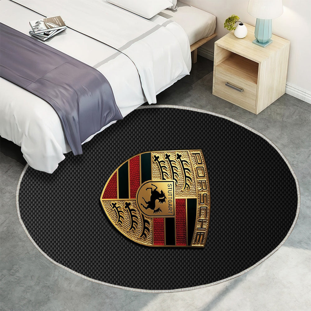 Porsche Teppich Rund, Teppiche - Auto Outdoor Teppich Rund, Wagen Teppich Wohnzimmer, Carpet, Rug