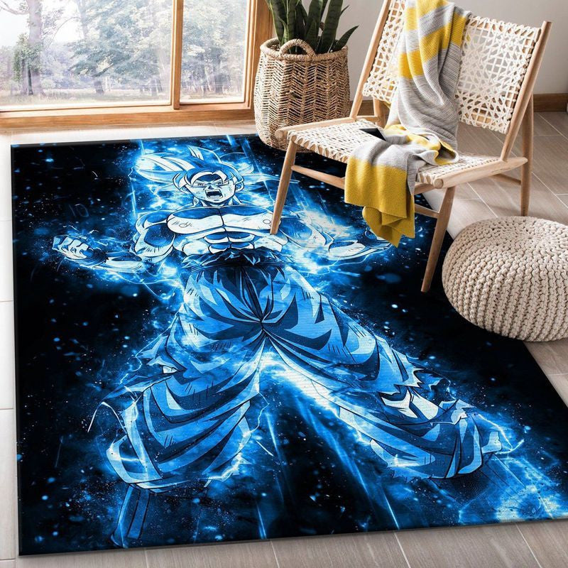 Anime Goku Super Saiyajin 2 Teppich, Teppiche - Outdoor Teppich, Teppich Wohnzimmer, Küchenteppich, Kinderzimmer, Modern