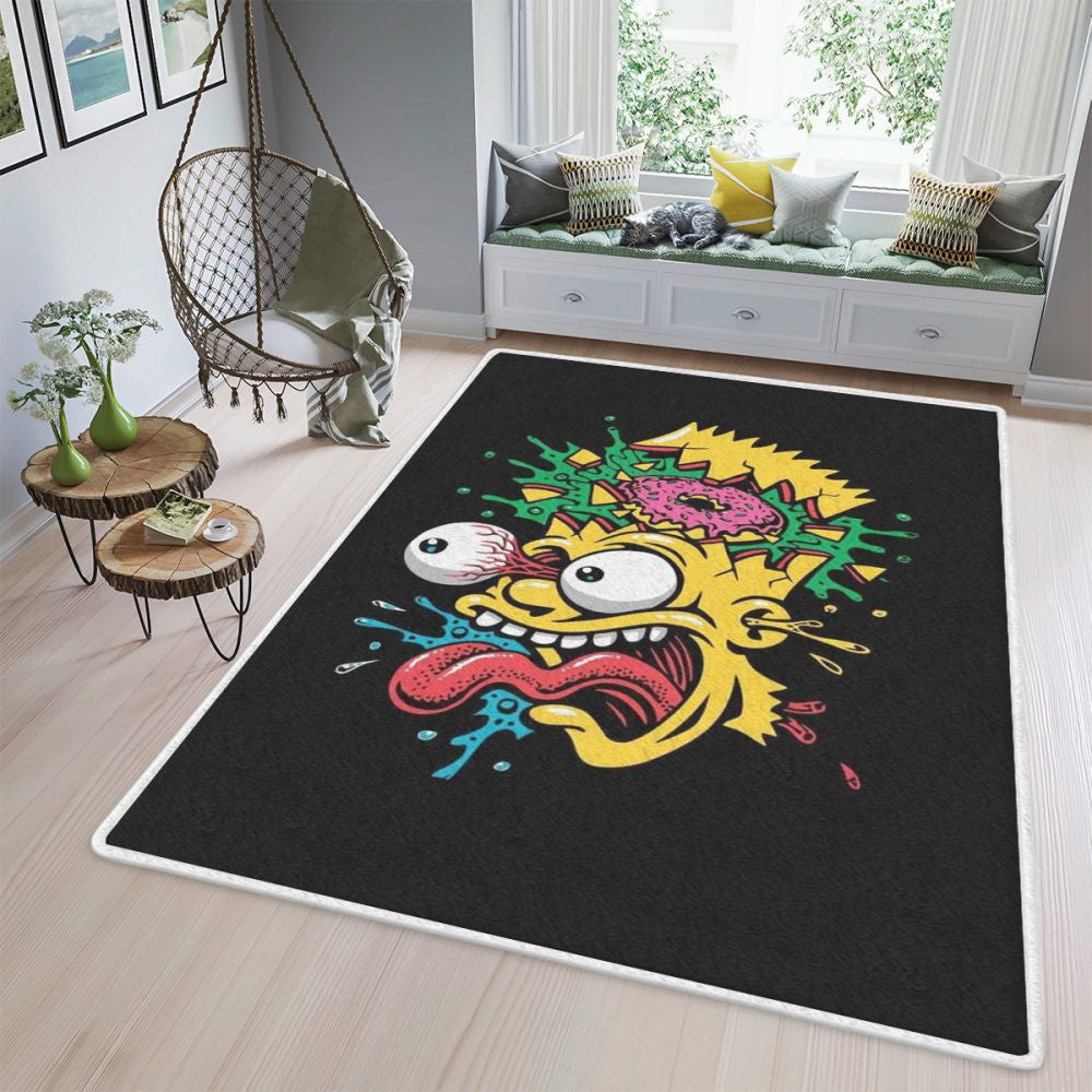 Bart Simpson Hungriger Monsterbart Simpson Teppich, Teppiche - Outdoor Teppich, Teppich Wohnzimmer, Küchenteppich, Kinderzimmer, Modern