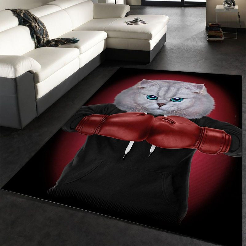 Boxer Cat Boxmeister Ii Teppich, Teppiche - Outdoor Teppich, Teppich Wohnzimmer, Küchenteppich, Kinderzimmer, Modern