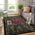 Boston Red Sox Mlb Area Team-Logo im Camo-Stil Teppich, Teppiche - Outdoor Teppich, Teppich Wohnzimmer, Küchenteppich, Kinderzimmer, Modern