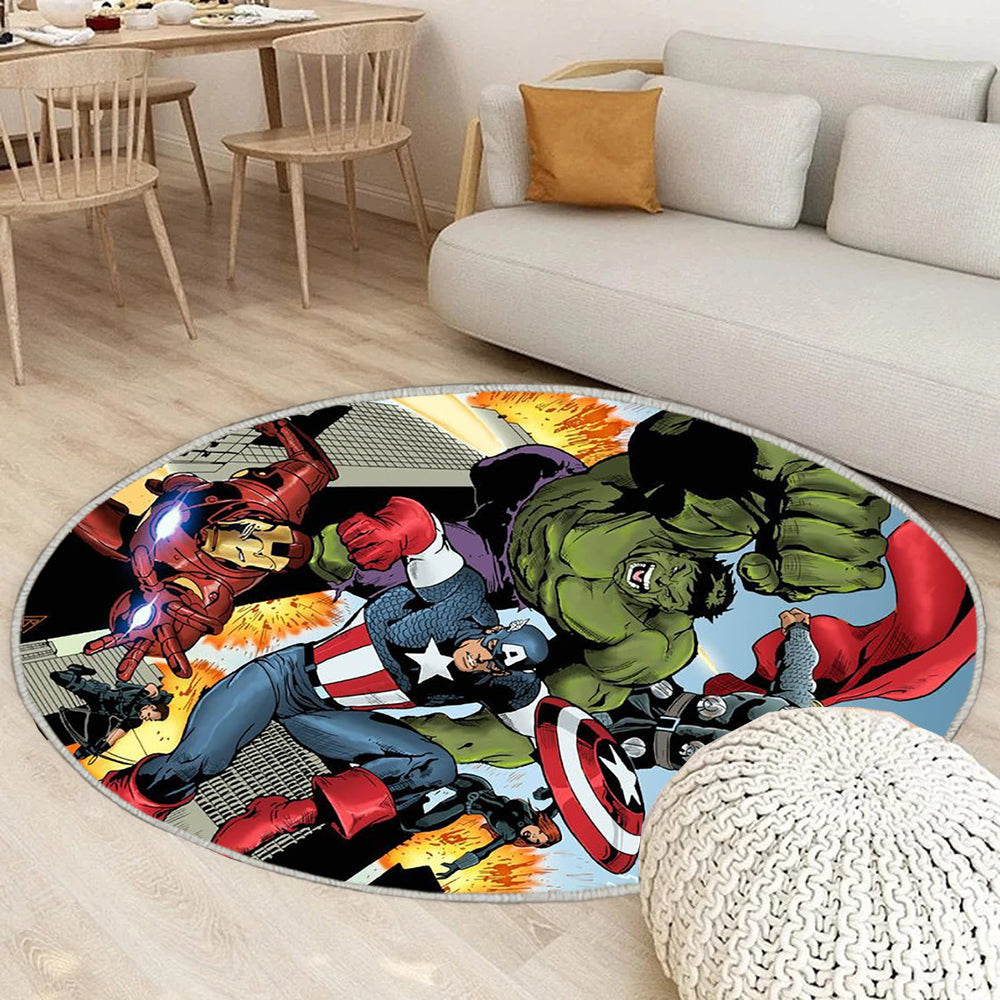 Avengers Farben 2 Teppich Rund, Teppiche - Outdoor Teppich Rund, Teppich Wohnzimmer, Carpet, Rug