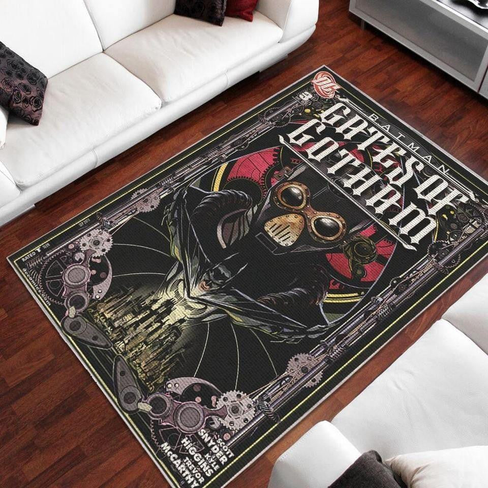 Batman Bereich Tore von Gotham Dc Filme Schlafzimmer niedlich Teppich, Teppiche - Outdoor Teppich, Teppich Wohnzimmer, Küchenteppich, Kinderzimmer, Modern