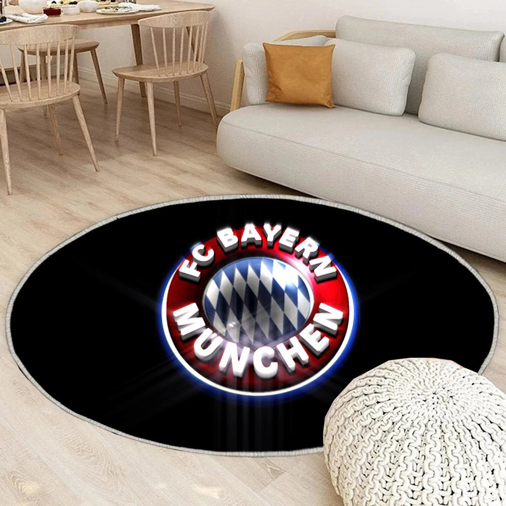 Bayer Schwarz Weiß Teppich Rund, Teppiche - Outdoor Teppich Rund, Teppich Wohnzimmer, Carpet, Rug