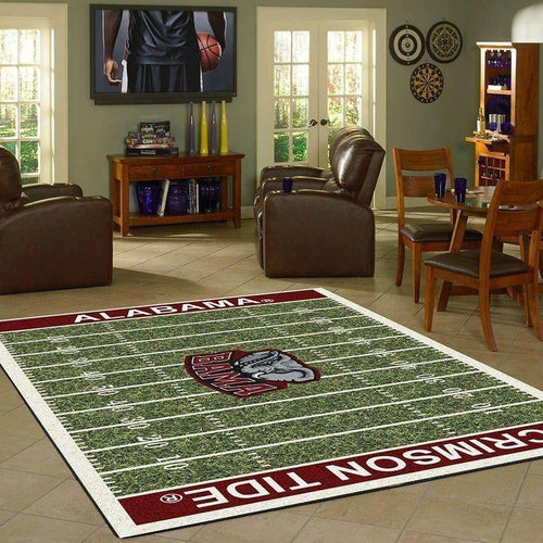 111 Alabama Crimson Tide Field Area Fußballboden Teppich, Teppiche - Outdoor Teppich, Teppich Wohnzimmer, Küchenteppich, Kinderzimmer, Modern