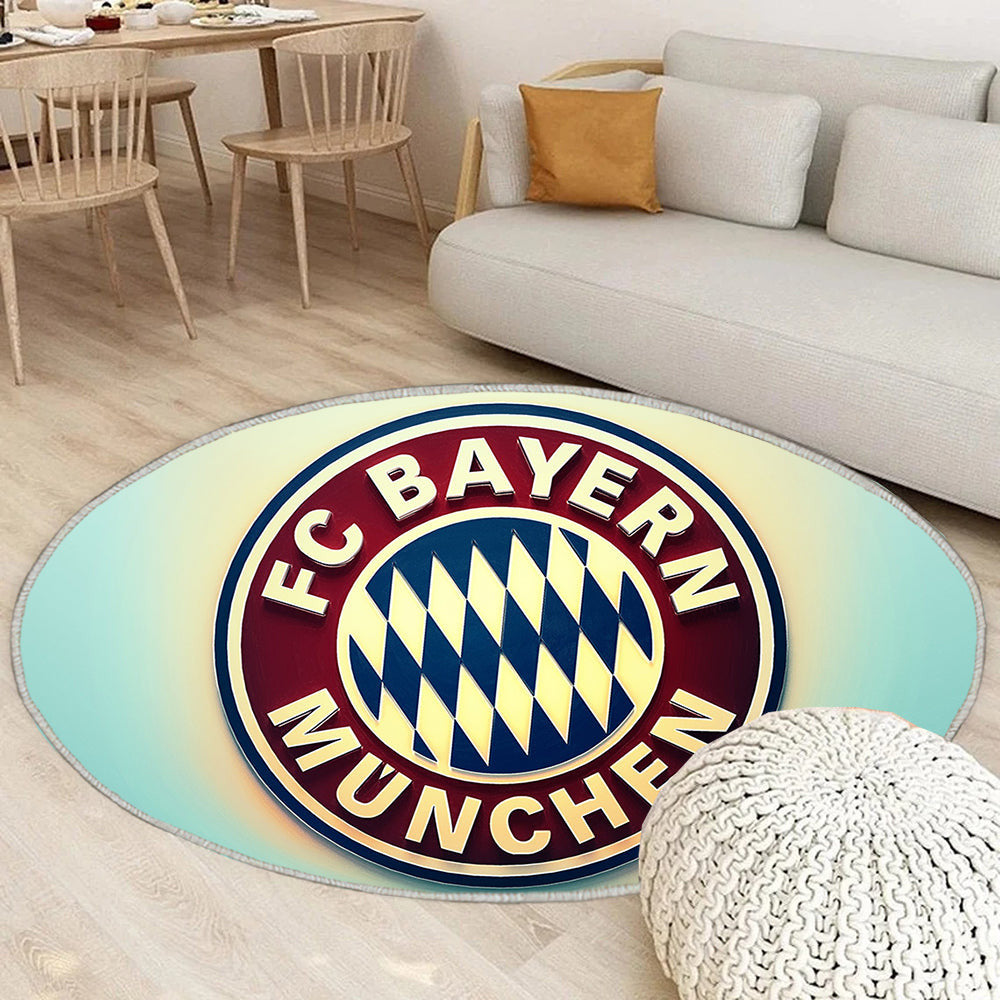 Muchen Bayer FC Teppich Rund, Teppiche - Outdoor Teppich Rund, Teppich Wohnzimmer, Carpet, Rug