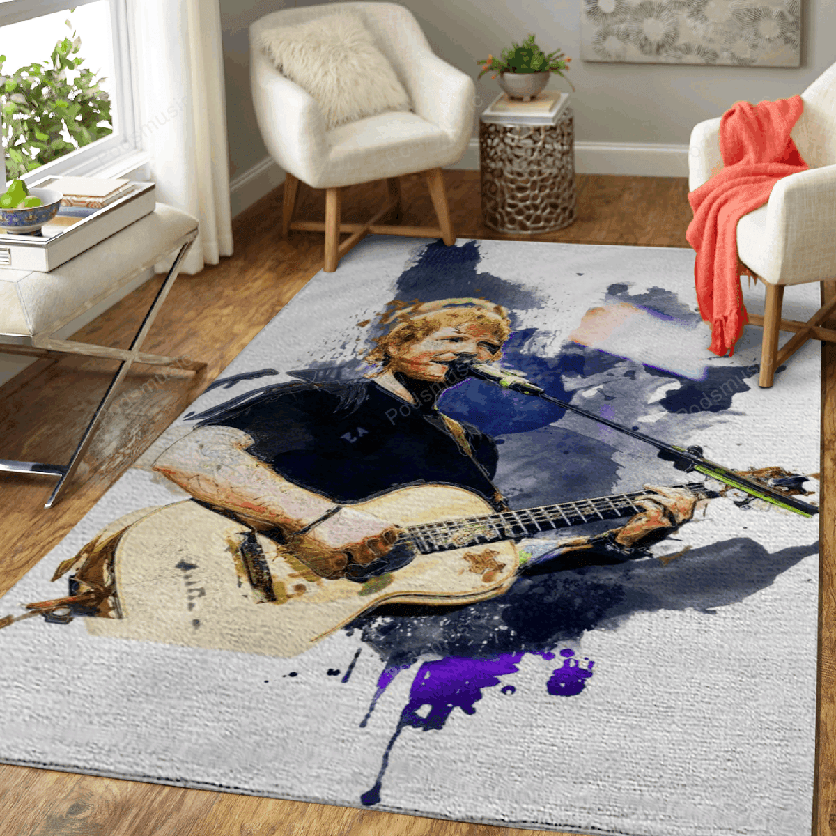 Ed Sheeran Abstrakte Musik für Fans Teppich, Teppiche - Outdoor Teppich, Teppich Wohnzimmer, Küchenteppich, Kinderzimmer, Modern