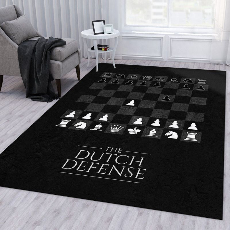 Niederländisches Verteidigungsschach Teppich, Teppiche - Outdoor Teppich, Teppich Wohnzimmer, Küchenteppich, Kinderzimmer, Modern