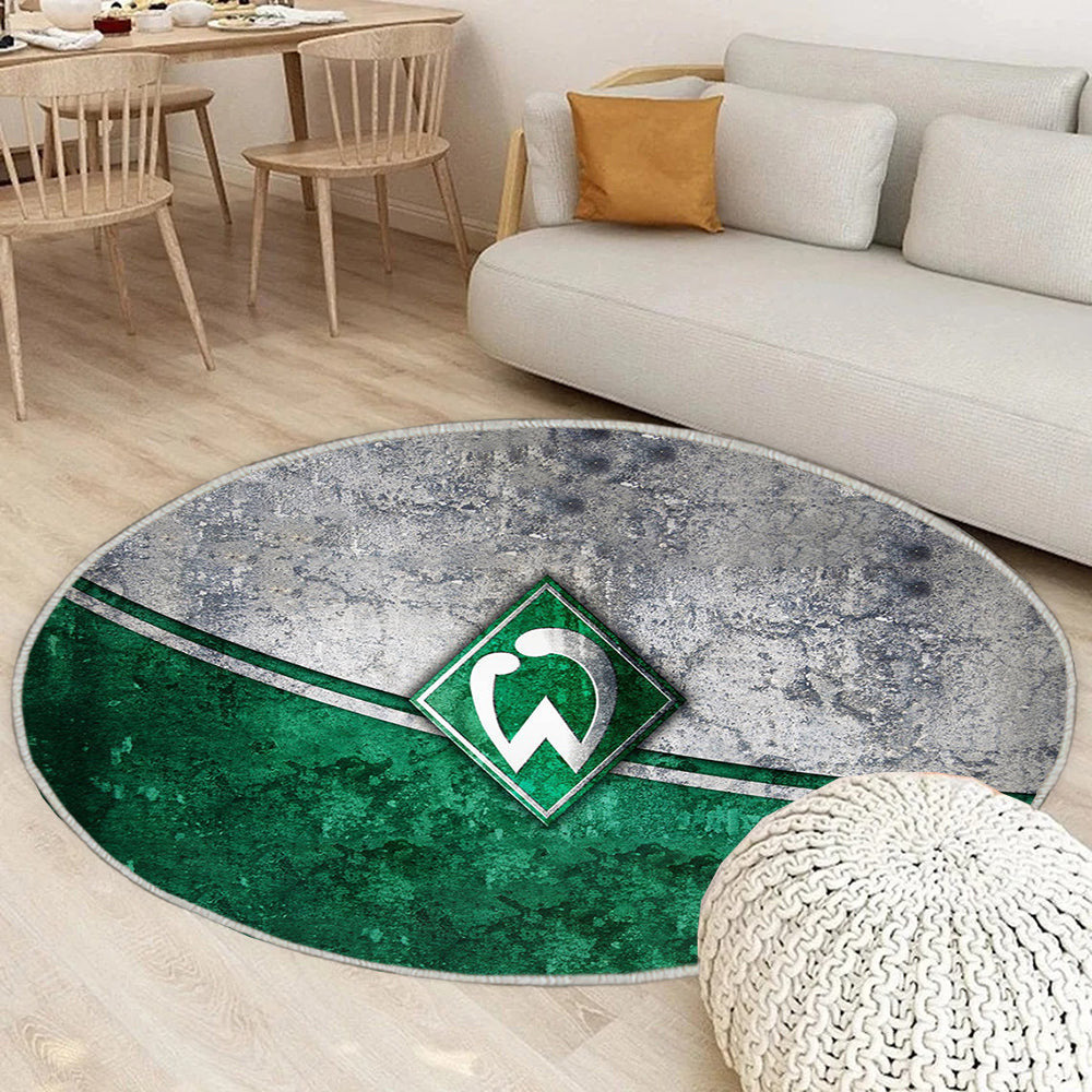 SV WerderBremen Teppich Rund, Teppiche - Outdoor Teppich Rund, Teppich Wohnzimmer, Carpet, Rug