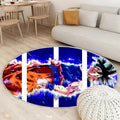 Dragon Ball super Teppich Rund, Teppiche - Son Goku Outdoor Teppich Rund, Ultra Teppich Wohnzimmer, Carpet, Rug