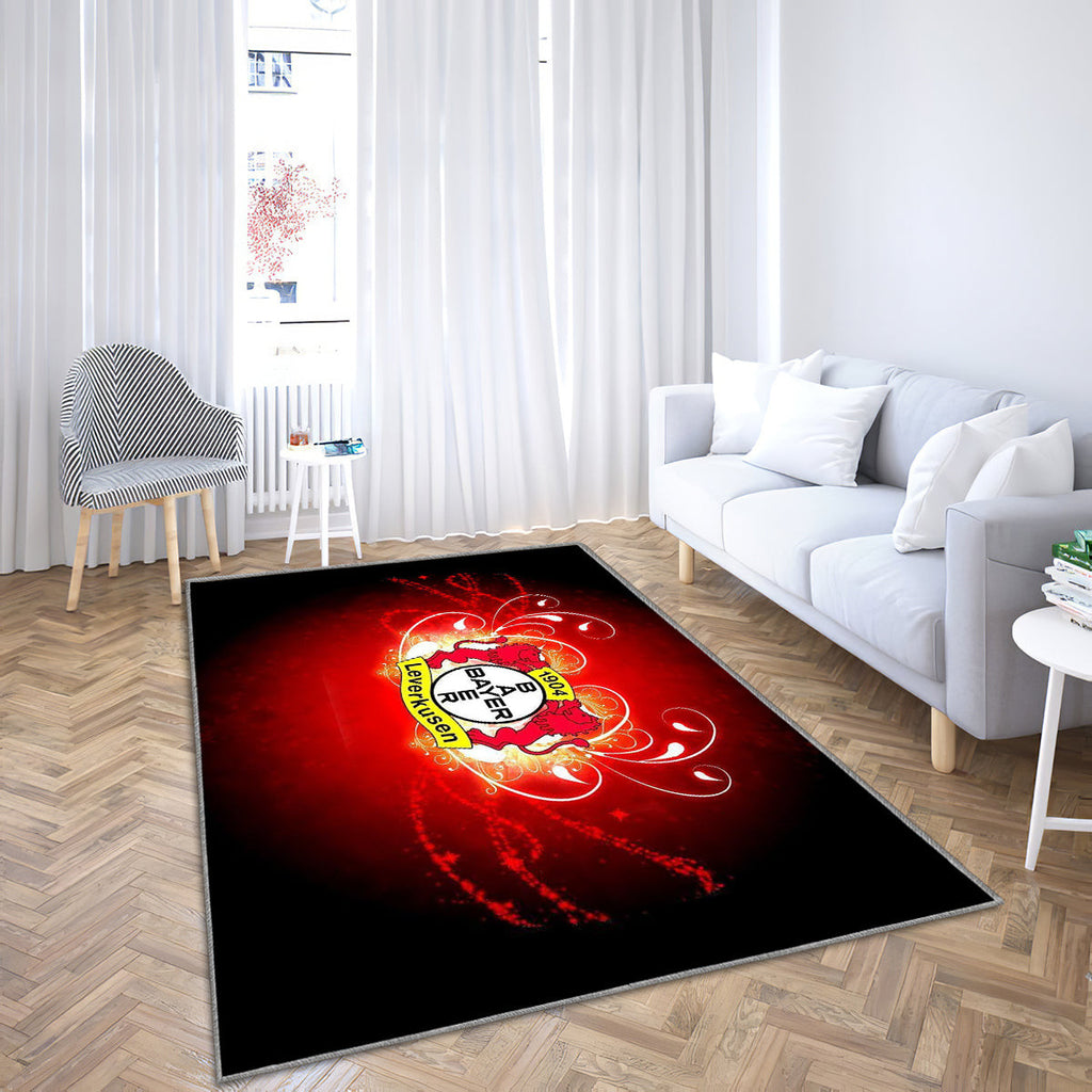 Bayer 04 Leverkusen Hintergrund rot Teppich, Teppiche - Outdoor Teppich, Teppich Wohnzimmer, Küchenteppich, Kinderzimmer, Modern