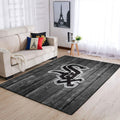 Chicago White Sox Mlb Area Baseball Team Logo aus Holz Teppich, Teppiche - Outdoor Teppich, Teppich Wohnzimmer, Küchenteppich, Kinderzimmer, Modern