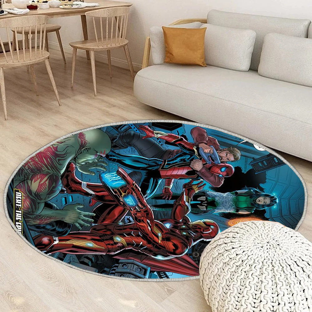 Wo ist Gamora? Teppich Rund, Teppiche - Comic Version Outdoor Teppich Rund, Superheld Teppich Wohnzimmer, Carpet, Rug