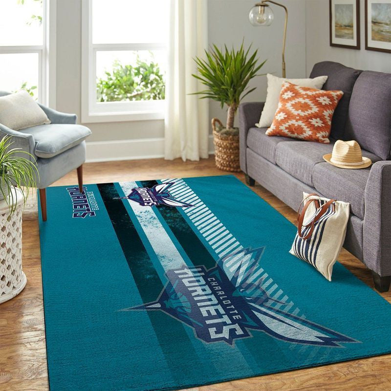 Charlotte Hornets NBA-Basketball 12 Teppich, Teppiche - Outdoor Teppich, Teppich Wohnzimmer, Küchenteppich, Kinderzimmer, Modern