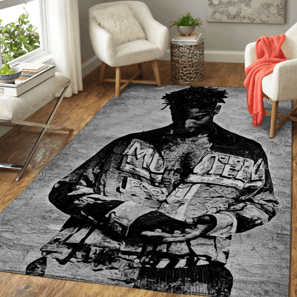 21 Savage Music Monochrom für Fans Teppich, Teppiche - Outdoor Teppich, Teppich Wohnzimmer, Küchenteppich, Kinderzimmer, Modern