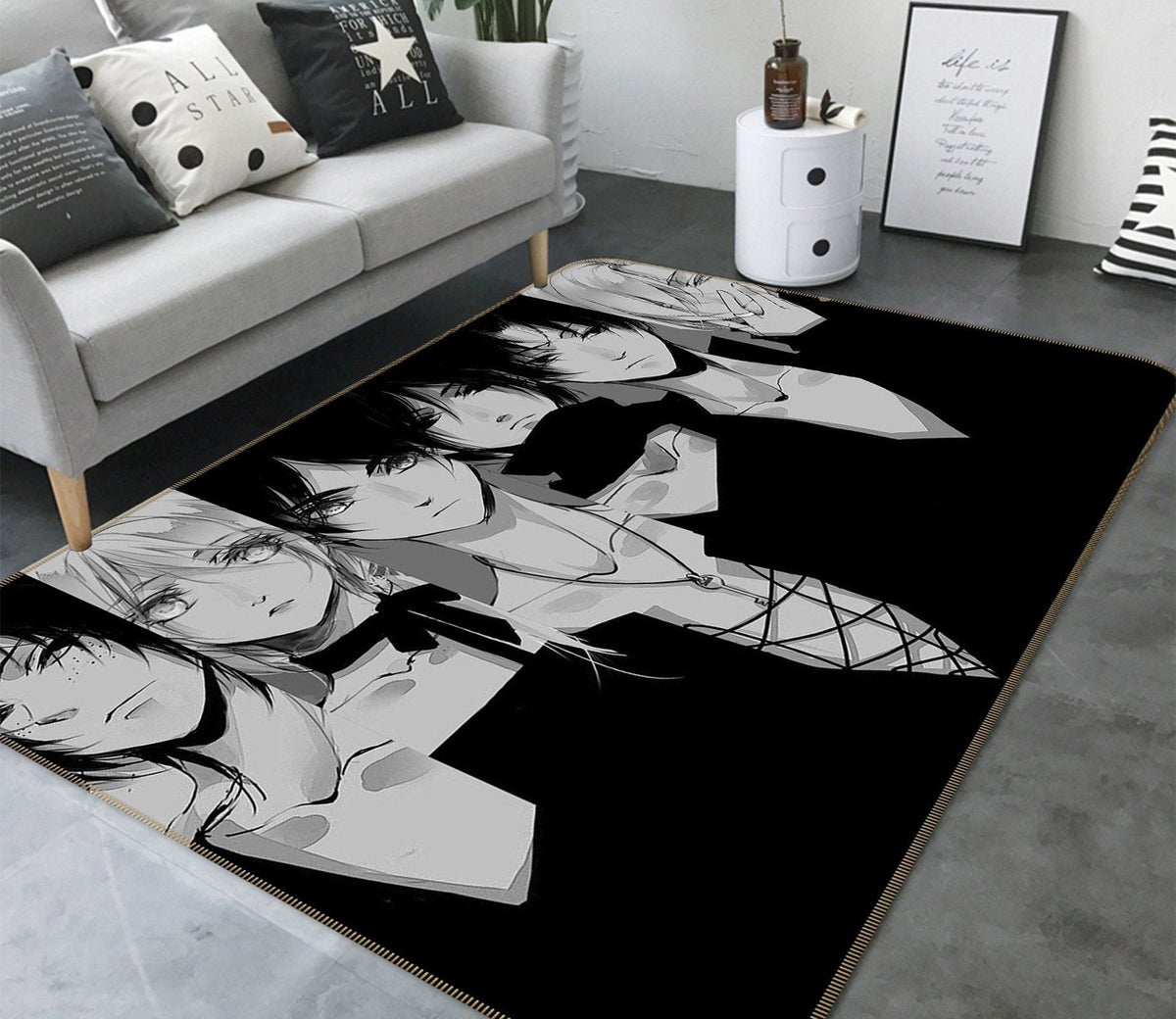 Angriff auf Titan Anime 15 Teppich, Teppiche - Outdoor Teppich, Teppich Wohnzimmer, Küchenteppich, Kinderzimmer, Modern