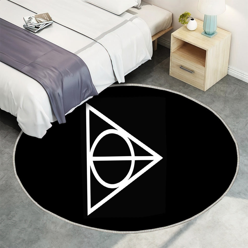 Die Heiligtümer des Todes Teppich Rund, Teppiche - Harry Potter Outdoor Teppich Rund, Teppich Wohnzimmer, Carpet, Rug
