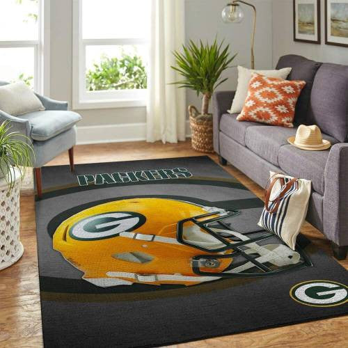 Green Bay Packers Nfl Area Team Logo Helm Sport Teppich, Teppiche - Outdoor Teppich, Teppich Wohnzimmer, Küchenteppich, Kinderzimmer, Modern