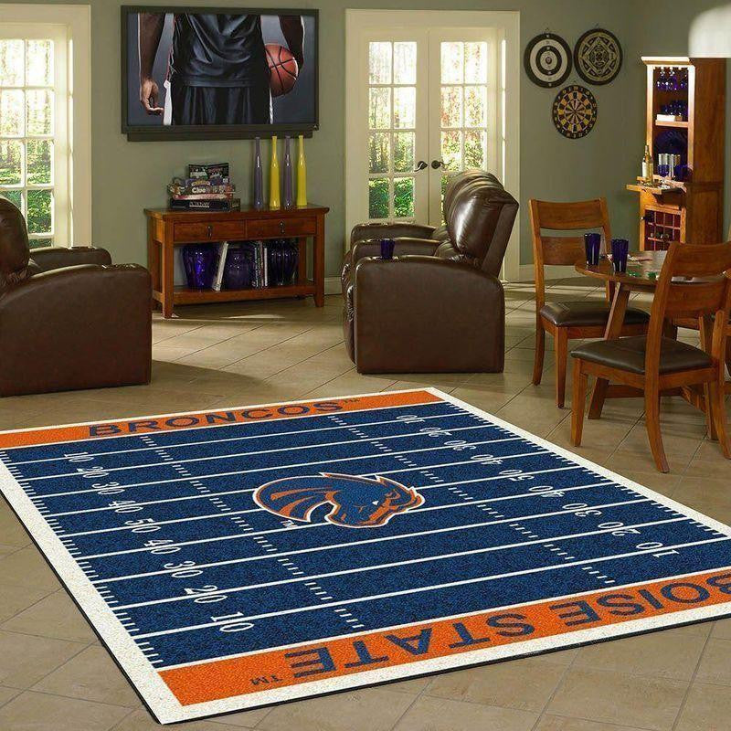 Boise State Broncos Field Area Fußball Teppich, Teppiche - Outdoor Teppich, Teppich Wohnzimmer, Küchenteppich, Kinderzimmer, Modern