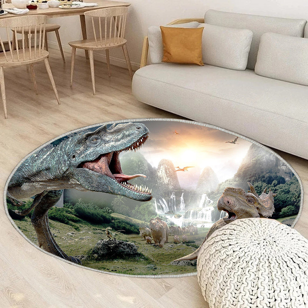 Jurassic World Zeit des gefallenen Königreichs 2 Teppich Rund, Teppiche - Outdoor Teppich Rund, Teppich Wohnzimmer, Carpet, Rug