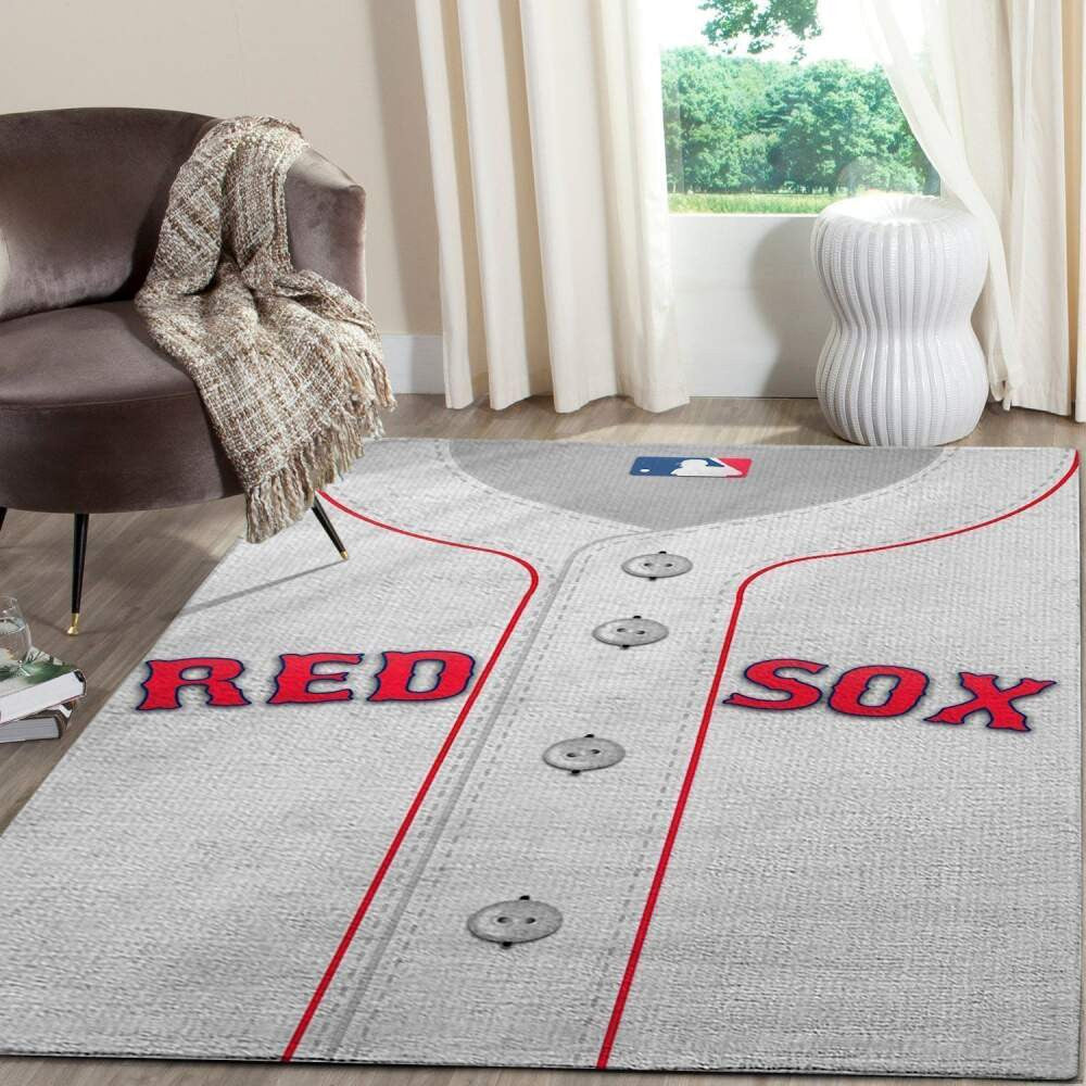 Boston Red Sox Bereich Mlb Baseball Team Logo002 Teppich, Teppiche - Outdoor Teppich, Teppich Wohnzimmer, Küchenteppich, Kinderzimmer, Modern