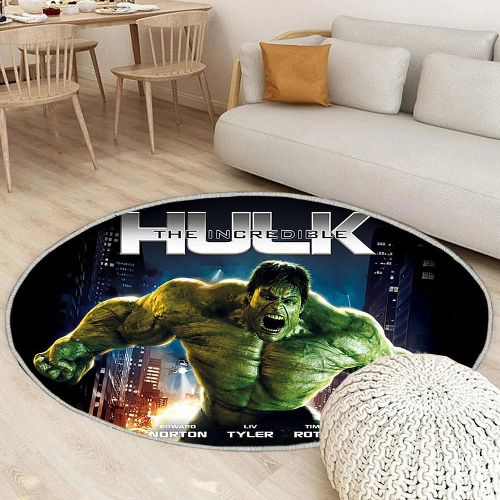 Der unglaubliche Hulk Teppich Rund, Teppiche - Film Outdoor Teppich Rund, Teppich Wohnzimmer, Carpet, Rug