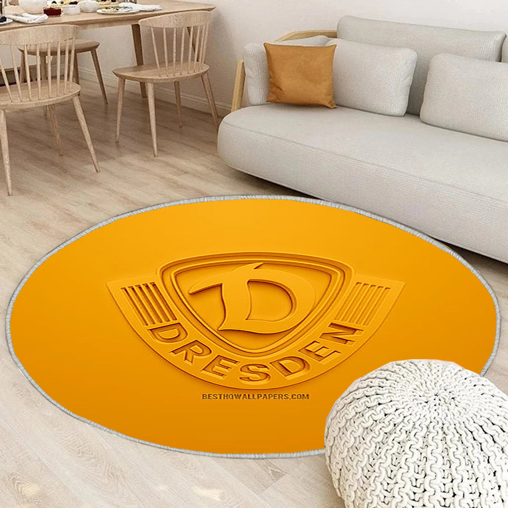 Sg Dynamo Dresden Teppich Rund, Teppiche - Outdoor Teppich Rund, Gelb Teppich Wohnzimmer, Carpet, Rug