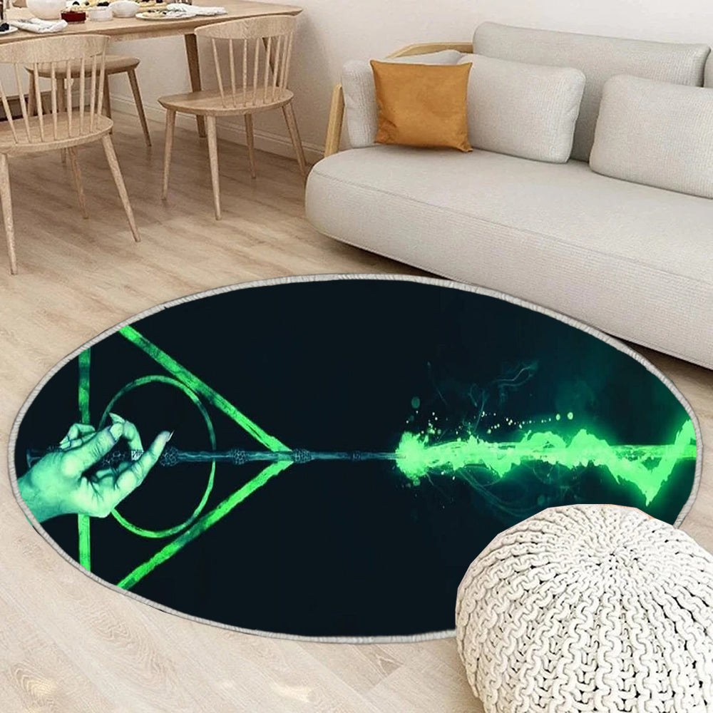 Harry Potter Teppich Rund, Teppiche - Voldemort Outdoor Teppich Rund, Teppich Wohnzimmer, Carpet, Rug