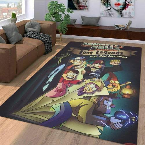 Gravity Falls Lost Legends Area Weihnachtsgeschenk Teppich, Teppiche - Outdoor Teppich, Teppich Wohnzimmer, Küchenteppich, Kinderzimmer, Modern