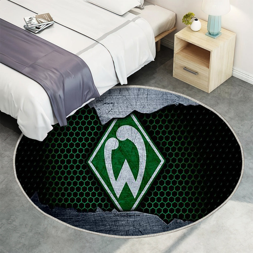 SV WerderBremen 01 Teppich Rund, Teppiche - Outdoor Teppich Rund, Teppich Wohnzimmer, Carpet, Rug